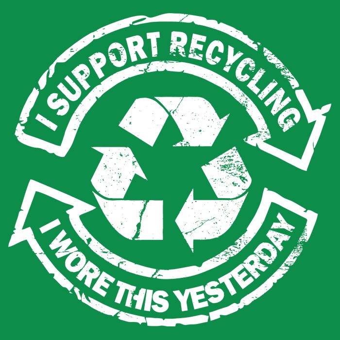 I Support Recycling Wore This Yesterday V-Neck T-Shirt