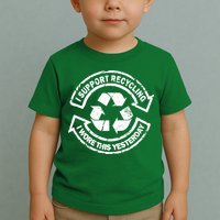 I Support Recycling Wore This Yesterday Toddler T-Shirt