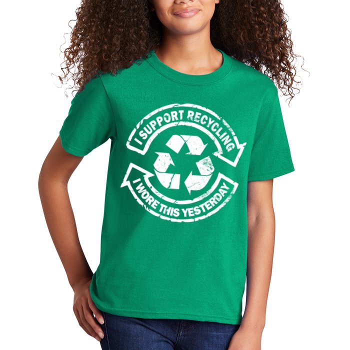 I Support Recycling Wore This Yesterday Kids T-Shirt