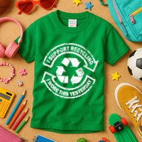 I Support Recycling Wore This Yesterday Kids T-Shirt