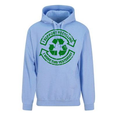 I Support Recycling Wore This Yesterday Unisex Surf Hoodie