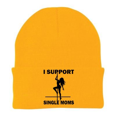 I Support Single Moms Knit Cap Winter Beanie