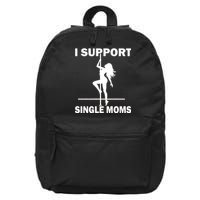 I Support Single Moms 16 in Basic Backpack