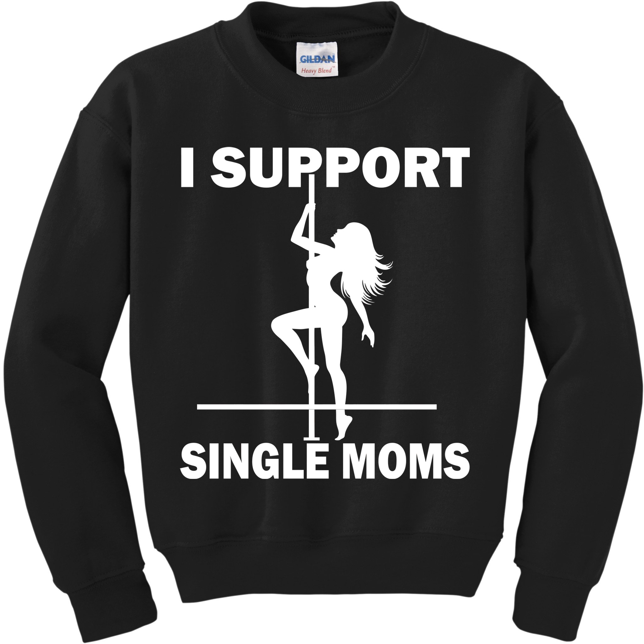 I Support Single Moms Kids Sweatshirt