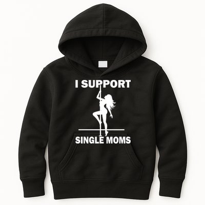 I Support Single Moms Kids Hoodie