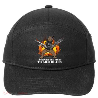 I Support The Right To Arm Bears 7-Panel Snapback Hat