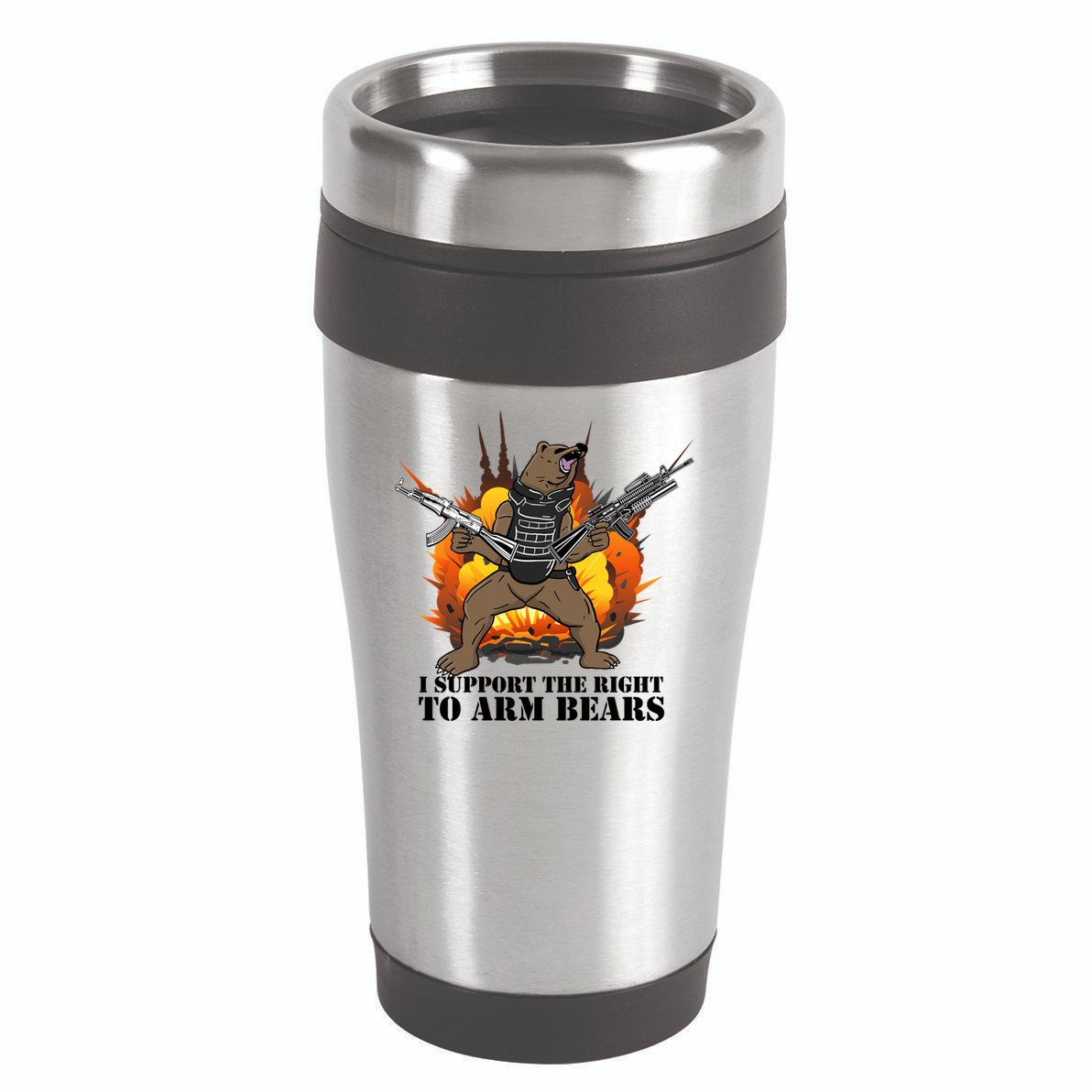 I Support The Right To Arm Bears 16oz Travel Tumbler