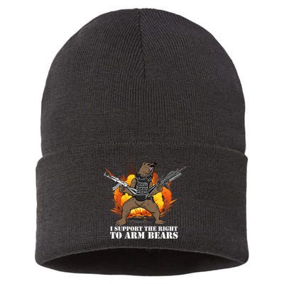 I Support The Right To Arm Bears Sustainable Knit Beanie