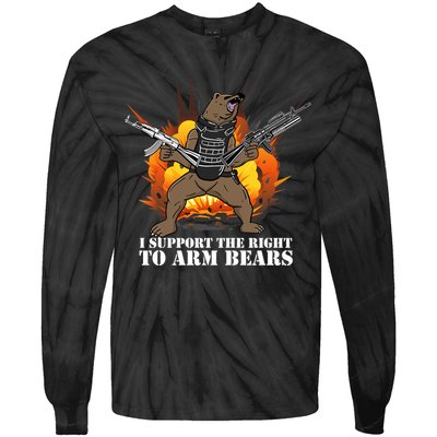 I Support The Right To Arm Bears Tie-Dye Long Sleeve Shirt