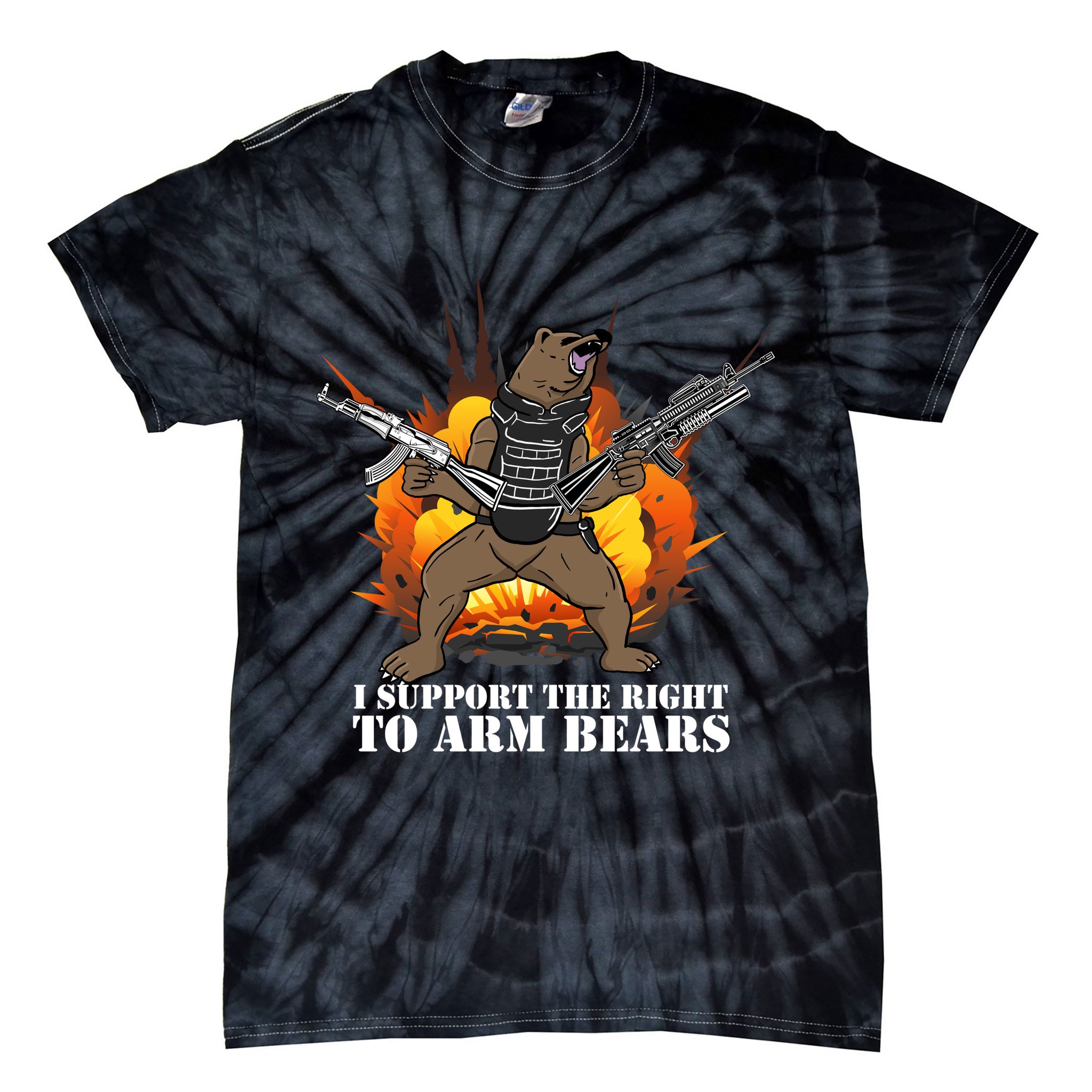 I Support The Right To Arm Bears Tie-Dye T-Shirt