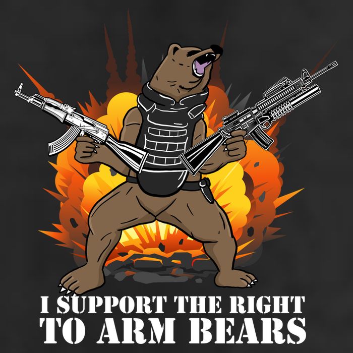 I Support The Right To Arm Bears Golf Towel