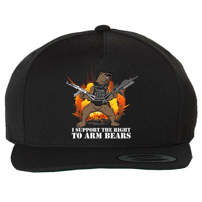 I Support The Right To Arm Bears Wool Snapback Cap