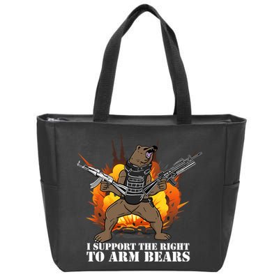 I Support The Right To Arm Bears Zip Tote Bag