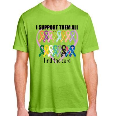 I Support Them All Find A Cure Cancer Awareness Adult ChromaSoft Performance T-Shirt