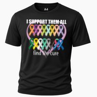 I Support Them All Find A Cure Cancer Awareness Cooling Performance Crew T-Shirt