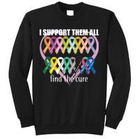 I Support Them All Find A Cure Cancer Awareness Sweatshirt