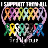 I Support Them All Find A Cure Cancer Awareness 16 in Basic Backpack
