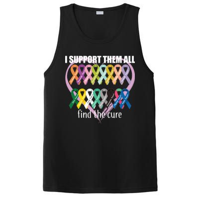 I Support Them All Find A Cure Cancer Awareness PosiCharge Competitor Tank