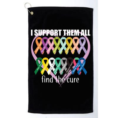 I Support Them All Find A Cure Cancer Awareness Golf Towel