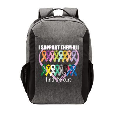 I Support Them All Find A Cure Cancer Awareness Vector Backpack