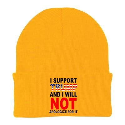 I Support Trump And Will Not Apologize For It Knit Cap Winter Beanie