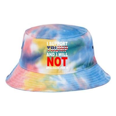 I Support Trump And Will Not Apologize For It Tie Dye Newport Bucket Hat