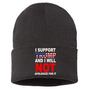 I Support Trump And Will Not Apologize For It Sustainable Knit Beanie