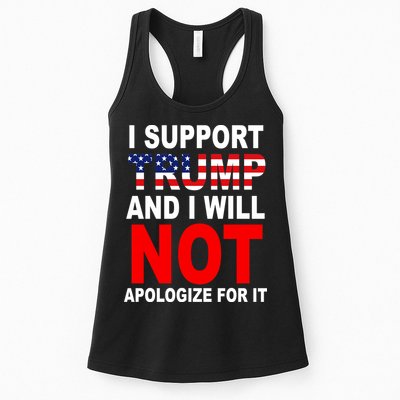 I Support Trump And Will Not Apologize For It Womens Tank Top