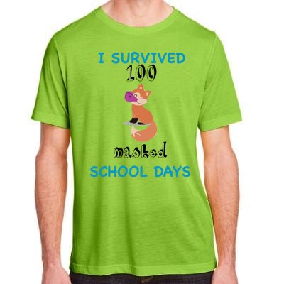 I Survived 100 Masked School Days Adult ChromaSoft Performance T-Shirt