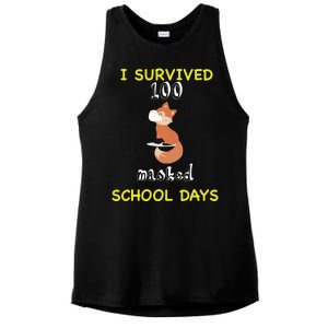 I Survived 100 Masked School Days  Ladies PosiCharge Tri-Blend Wicking Tank