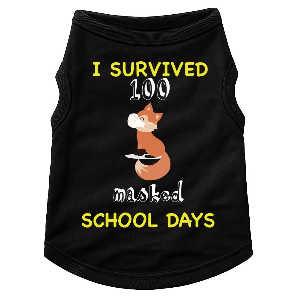 I Survived 100 Masked School Days Doggie Tank