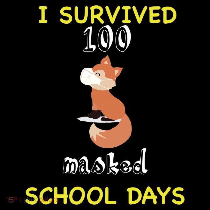 I Survived 100 Masked School Days  High Crown Mesh Back Trucker Hat