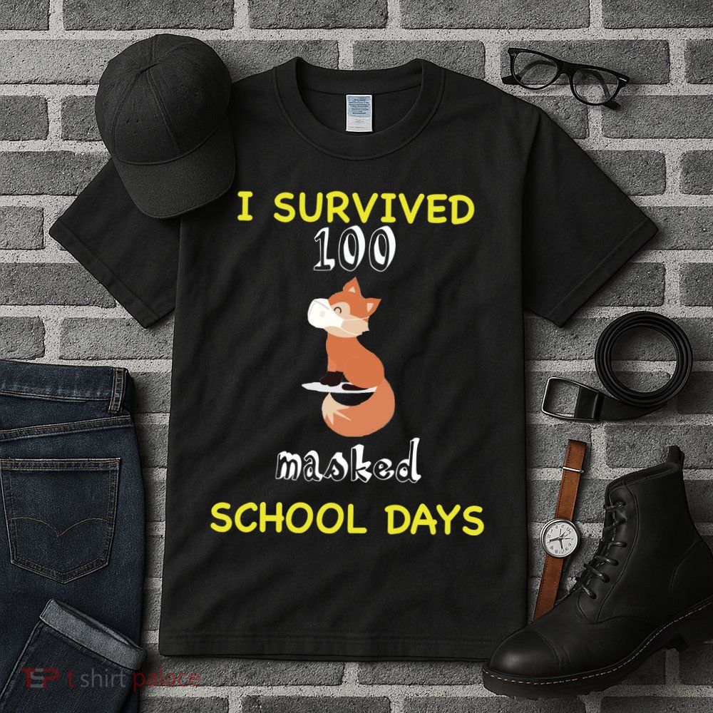 I Survived 100 Masked School Days  Tall T-Shirt