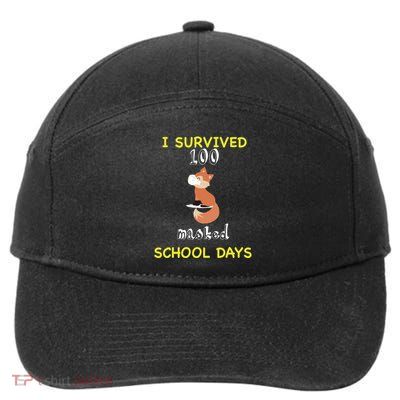 I Survived 100 Masked School Days  7-Panel Snapback Hat