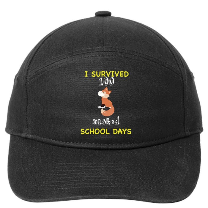 I Survived 100 Masked School Days  7-Panel Snapback Hat