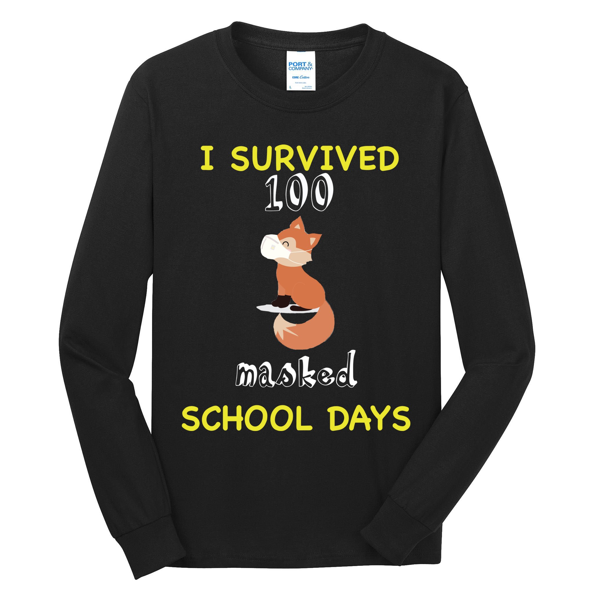 I Survived 100 Masked School Days  Tall Long Sleeve T-Shirt