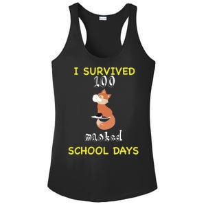 I Survived 100 Masked School Days  Ladies PosiCharge Competitor Racerback Tank