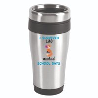 I Survived 100 Masked School Days 16oz Travel Tumbler