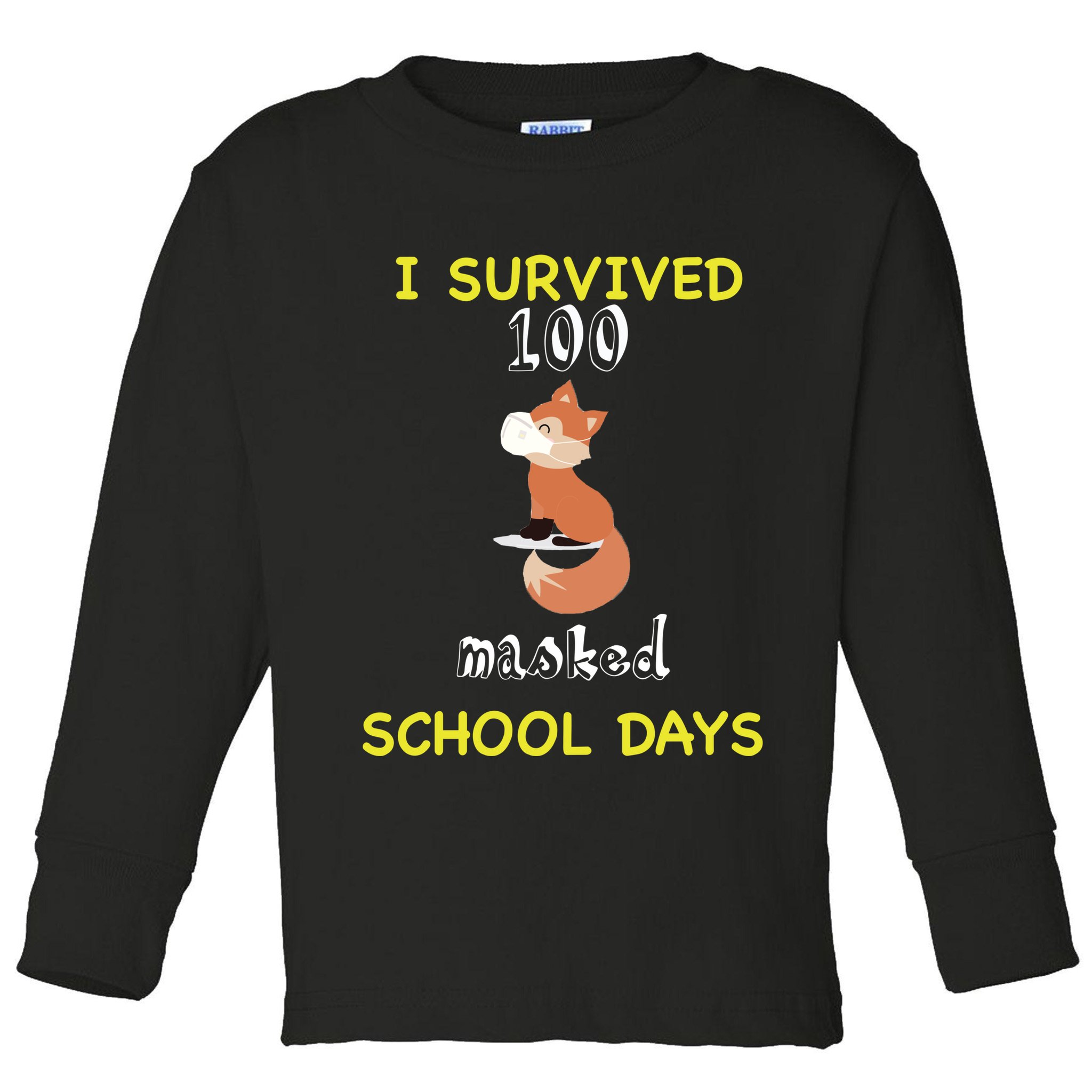 I Survived 100 Masked School Days Toddler Long Sleeve Shirt