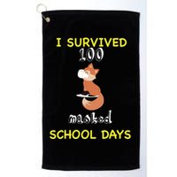 I Survived 100 Masked School Days  Golf Towel