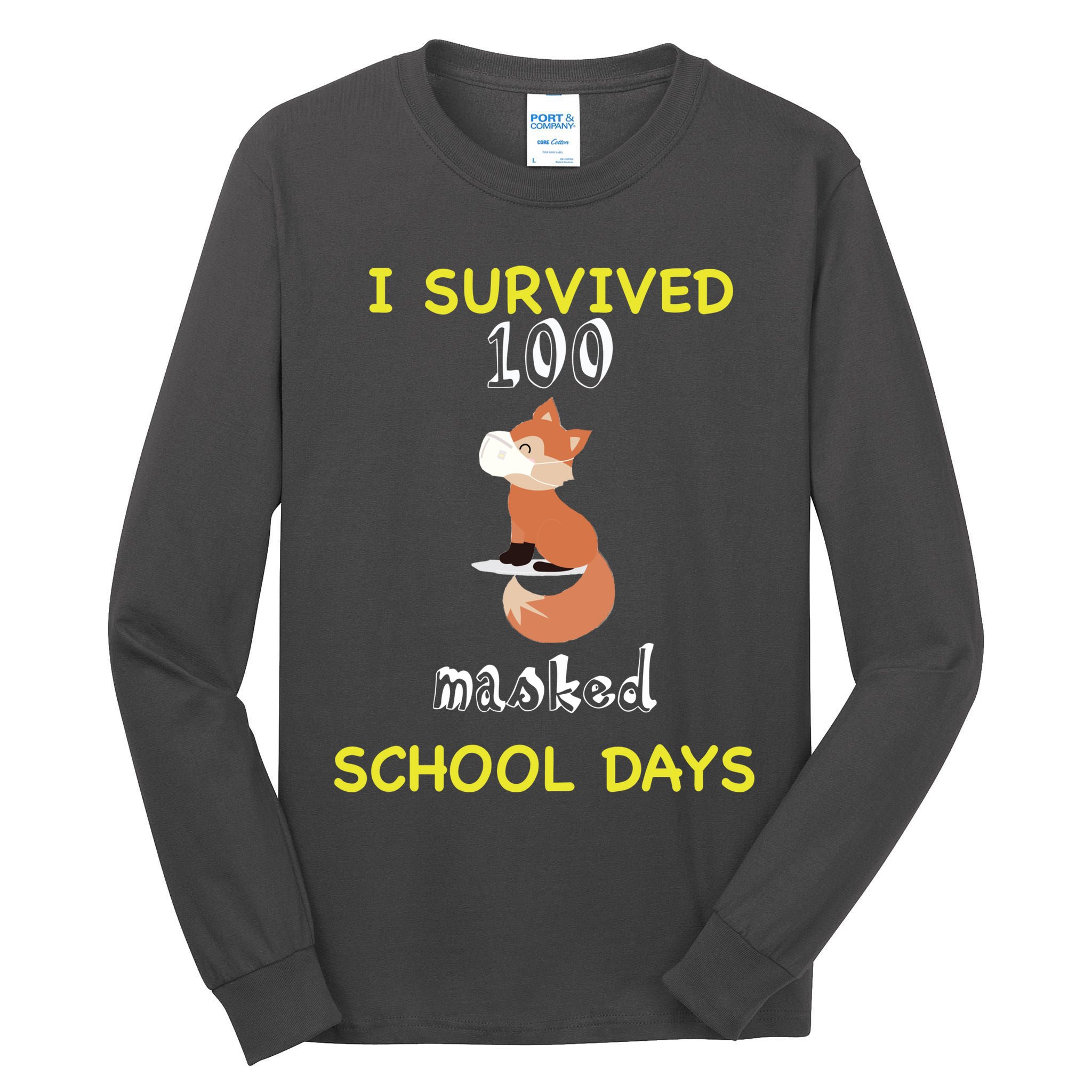 I Survived 100 Masked School Days Tall Long Sleeve T-Shirt