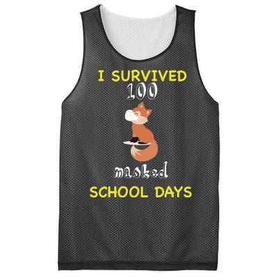 I Survived 100 Masked School Days Mesh Reversible Basketball Jersey Tank