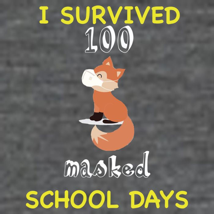 I Survived 100 Masked School Days Premium T-Shirt