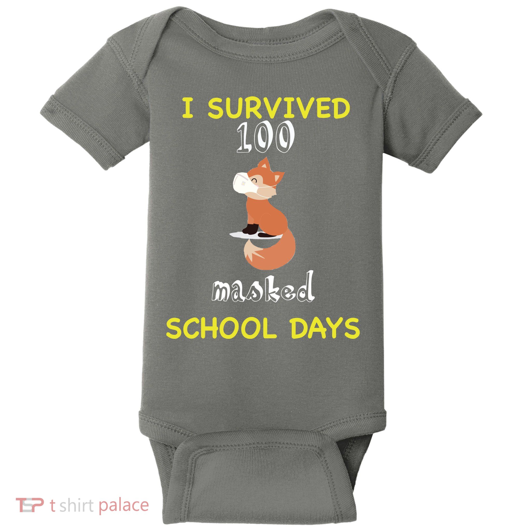 I Survived 100 Masked School Days Baby Bodysuit