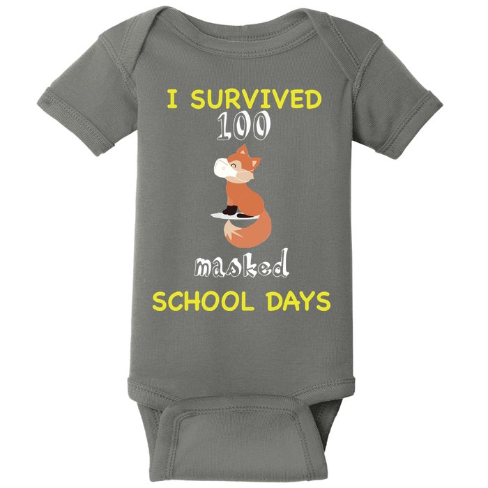 I Survived 100 Masked School Days Baby Bodysuit