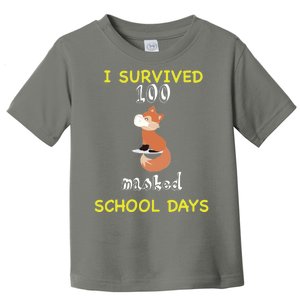 I Survived 100 Masked School Days Toddler T-Shirt