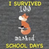 I Survived 100 Masked School Days Women's V-Neck T-Shirt