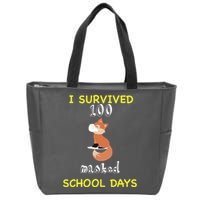 I Survived 100 Masked School Days Zip Tote Bag