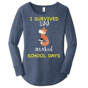 I Survived 100 Masked School Days  Women's Perfect Tri Tunic Long Sleeve Shirt