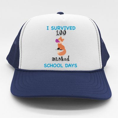 I Survived 100 Masked School Days  Trucker Hat